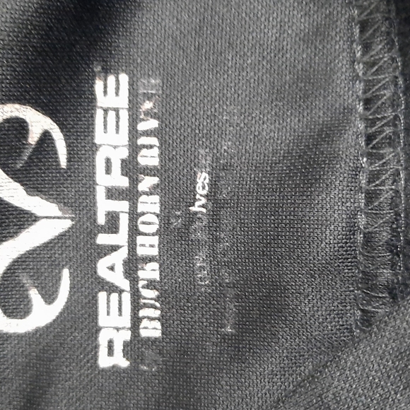 RealTree Black Camouflage Hoodie Men's Sz XL Deer Antler Pull Over Flag Outdoors - Picture 7 of 10